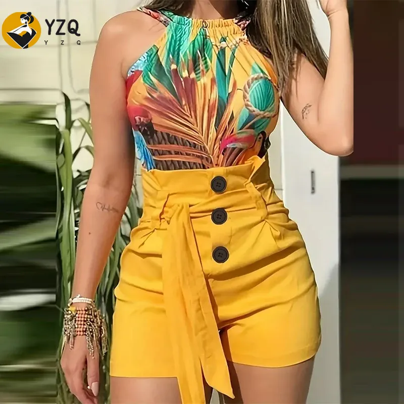 Summer Zara - Y2K Pantalones cortos con botones lisos