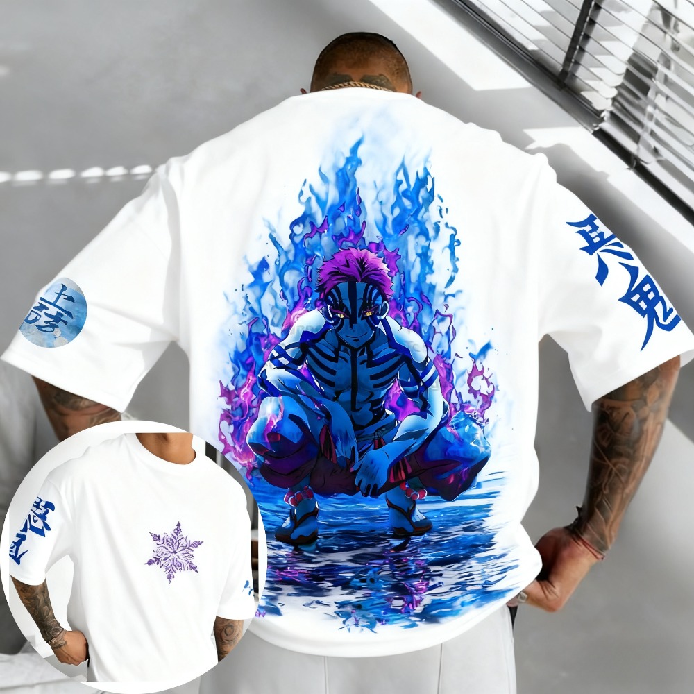Summer 2026 Kids Clothing - Camiseta de algodón puro Demon Slayer