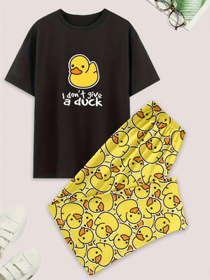 Summer Duck Clothing - Conjunto de pijama informal para hombre,