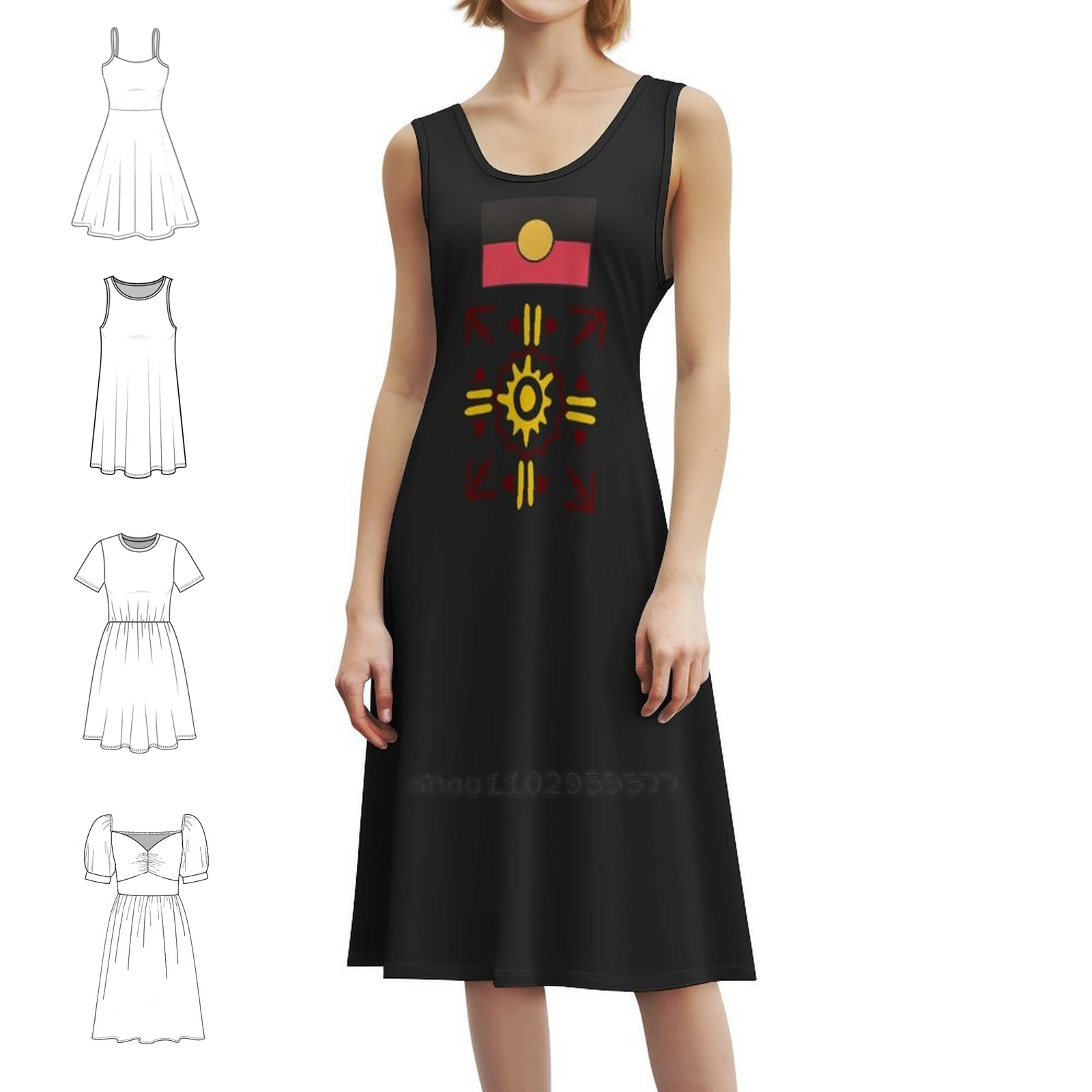 Summer Clothing Women Australia - Minivestido aborigen de estilo Preppy para