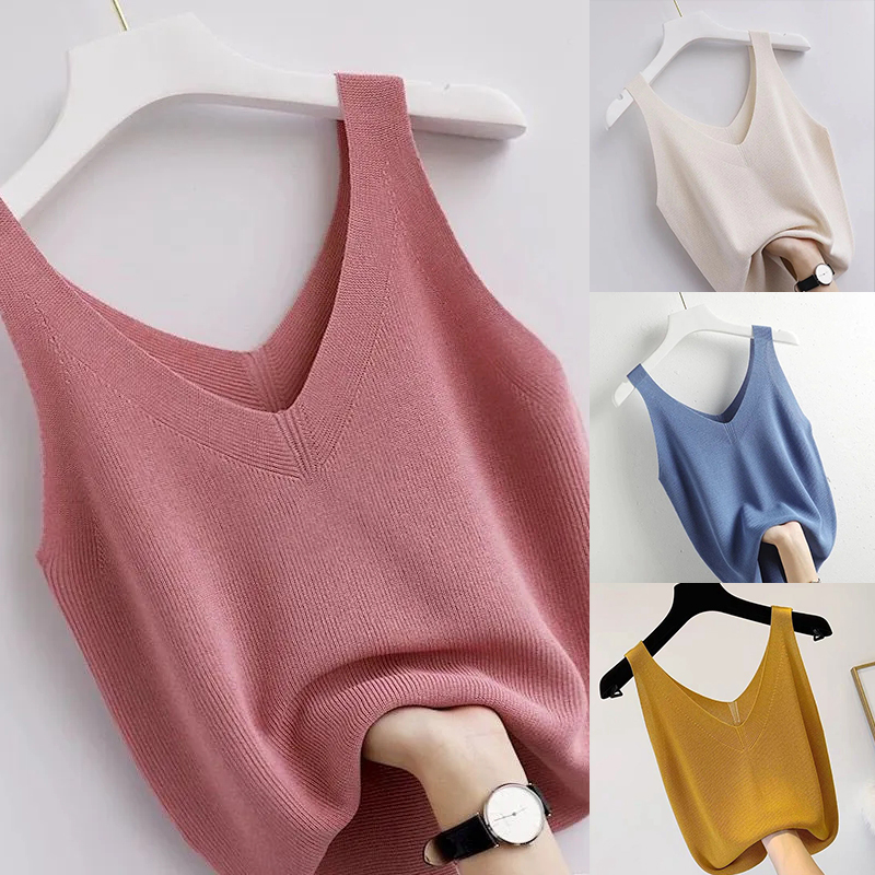 Summer Zara - Camiseta sin mangas Vintage tejida con