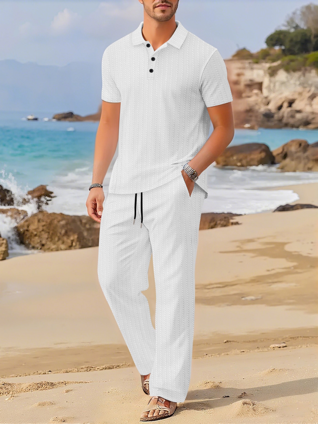 Conjunto de Verano con Cuello  - Summer Clothing For A Beach reseña y precio